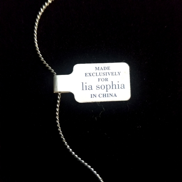 NWT, Lia Sophia Silvertone Crystal Ball necklace - Picture 5 of 6